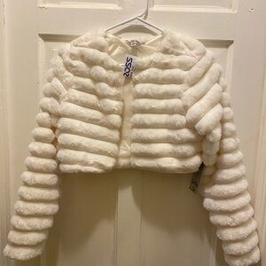 Justify Cream Faux Fur Jacket